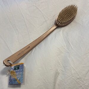 Long Wooden Back Brush with Natural Bristles